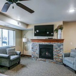 fire place at Mayhew Apartments in Sauk Rapids MN