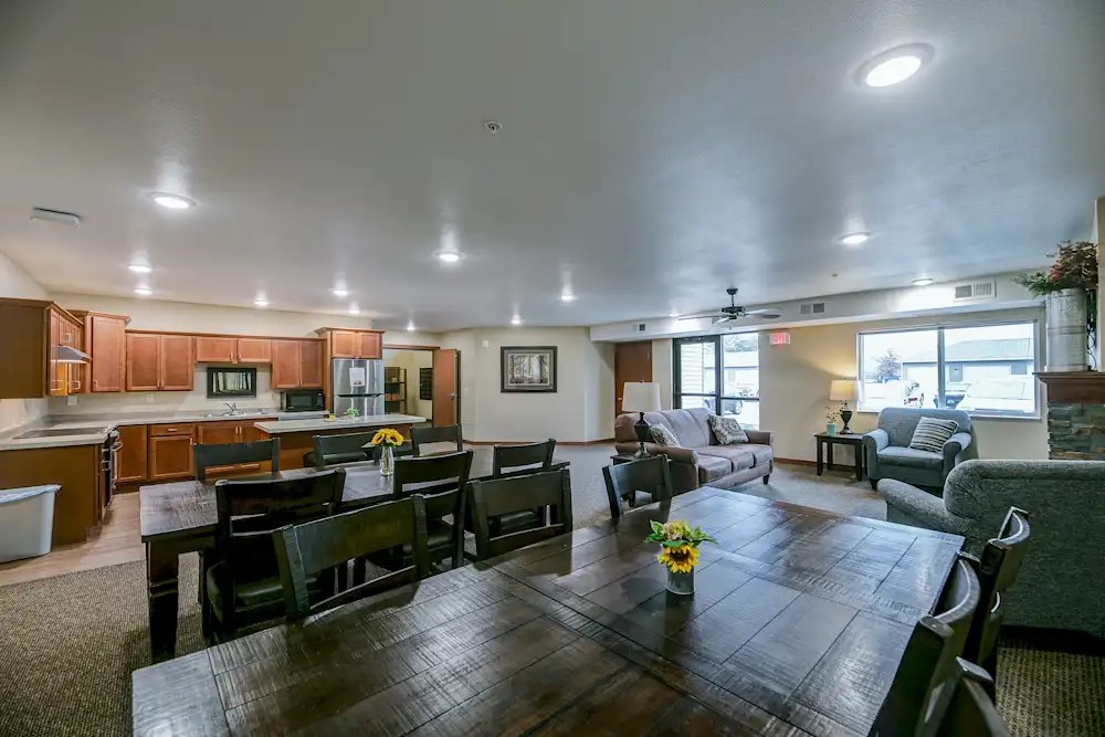 community room tables at Mayhew Apartments in Sauk Rapids MN