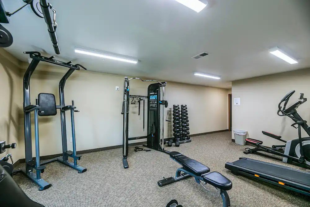 gym at Mayhew Apartments in Sauk Rapids MN